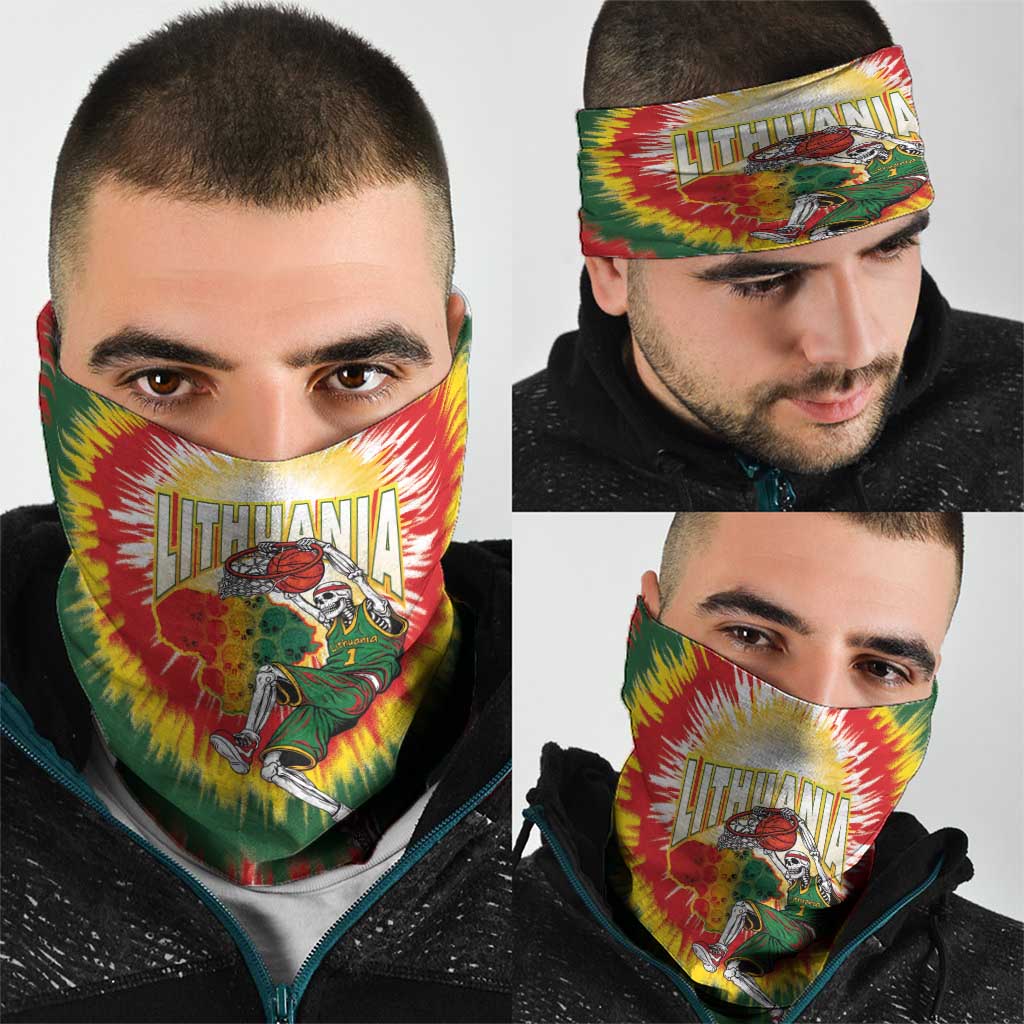 Lithuania-Skeleton Power Dunk Neck Gaiter Tie Dye Style