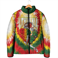 Custom Lithuania-Skeleton Power Dunk Padded Jacket Tie Dye Style
