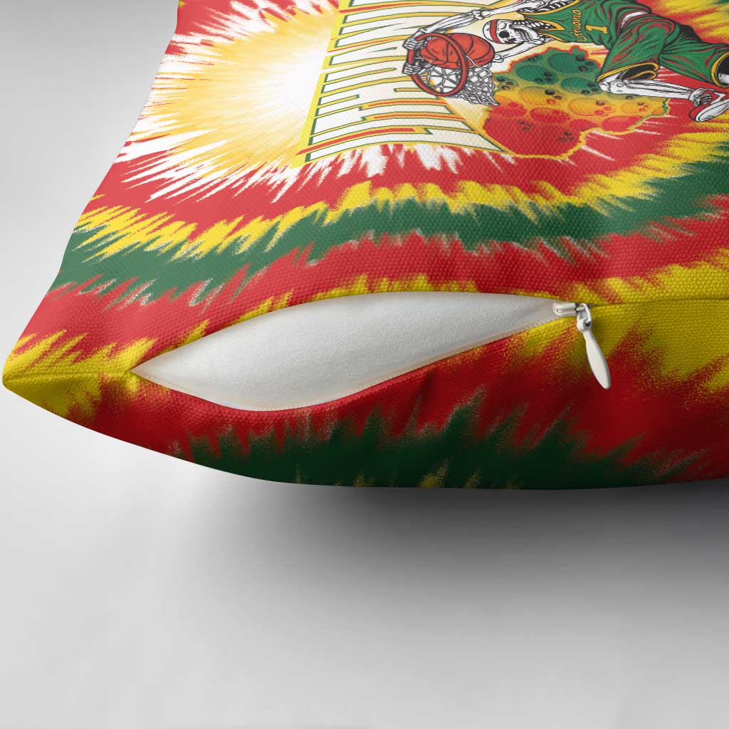 Lithuania-Skeleton Power Dunk Pillow Cover Tie Dye Style