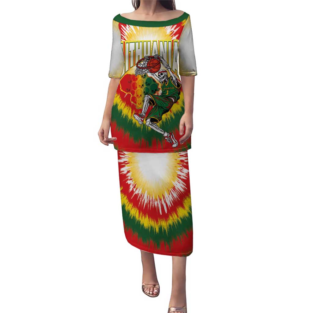 Custom Lithuania-Skeleton Power Dunk Puletasi Tie Dye Style
