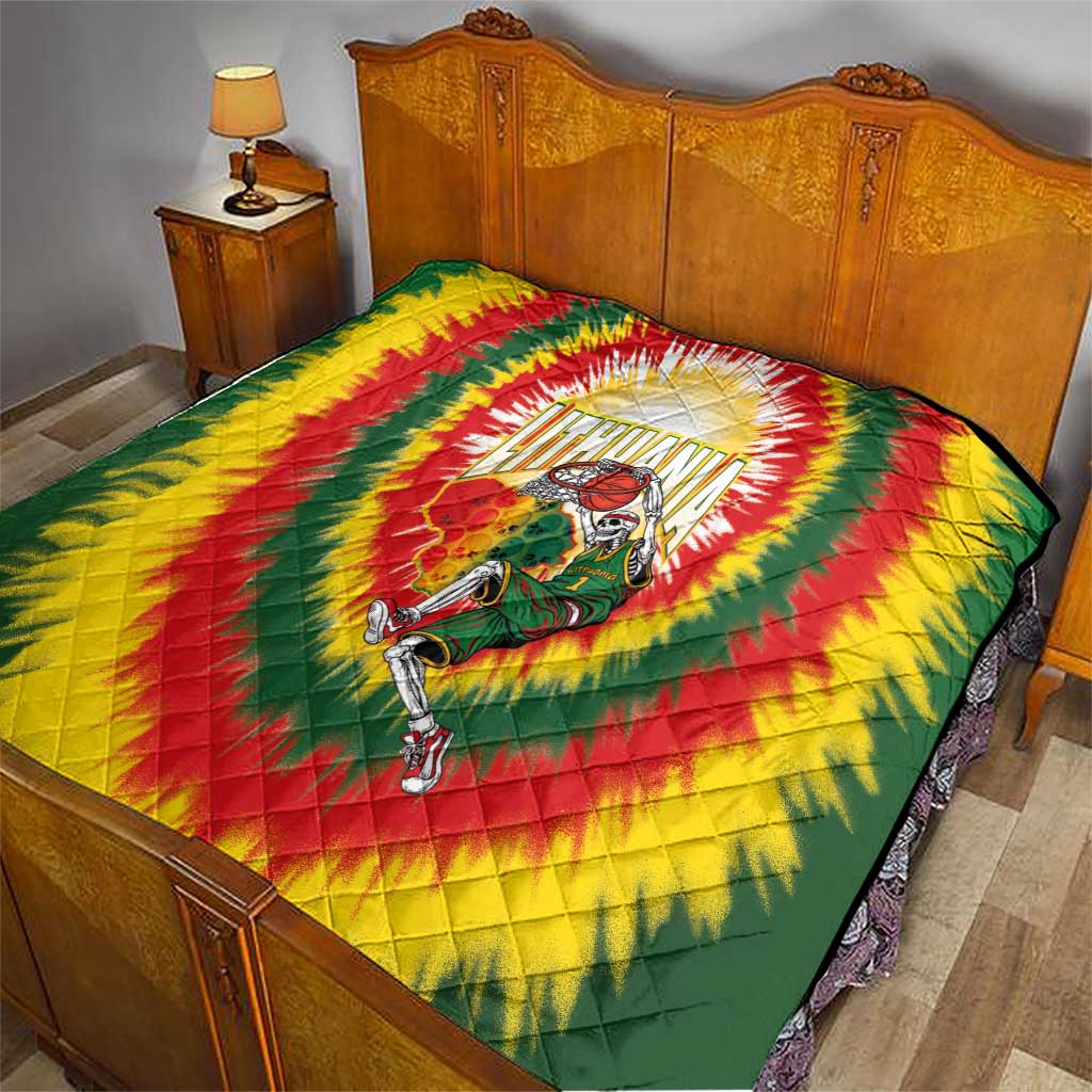 Lithuania-Skeleton Power Dunk Quilt Tie Dye Style