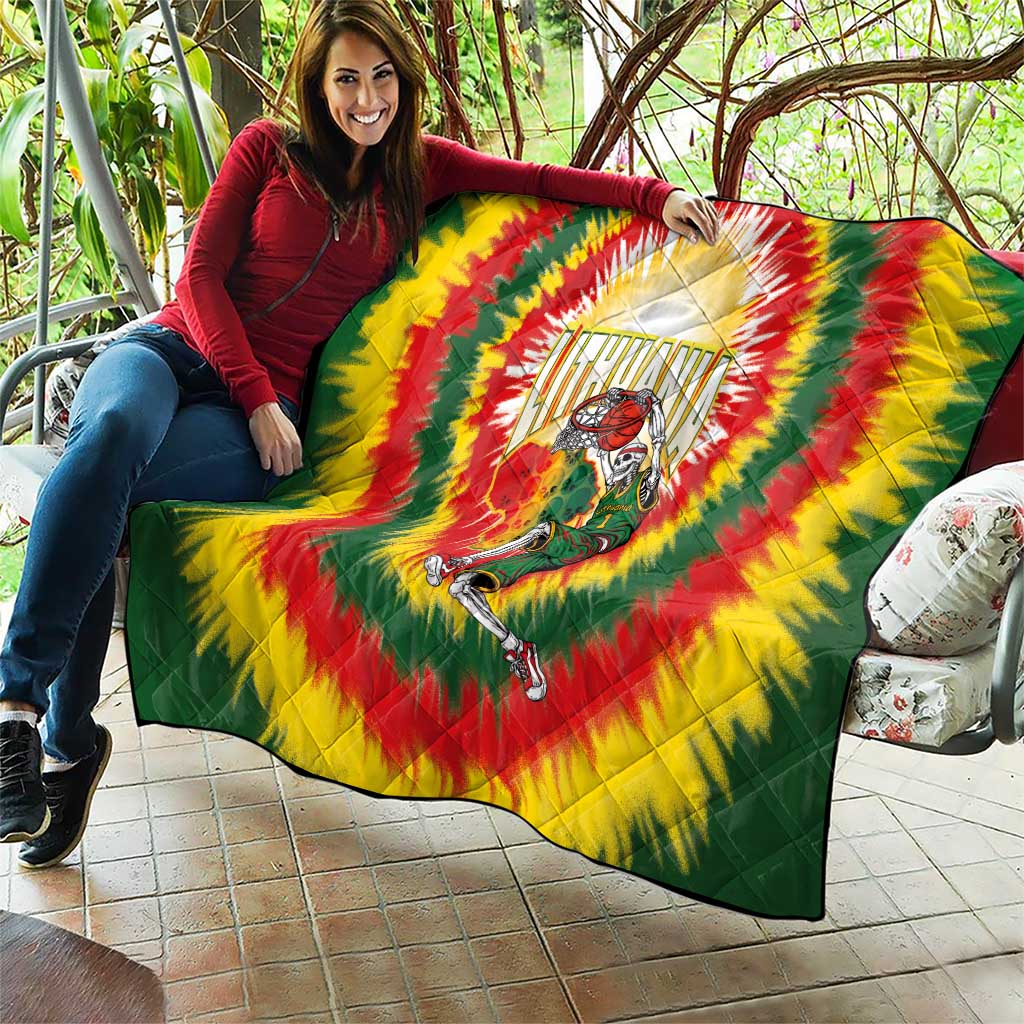 Lithuania-Skeleton Power Dunk Quilt Tie Dye Style