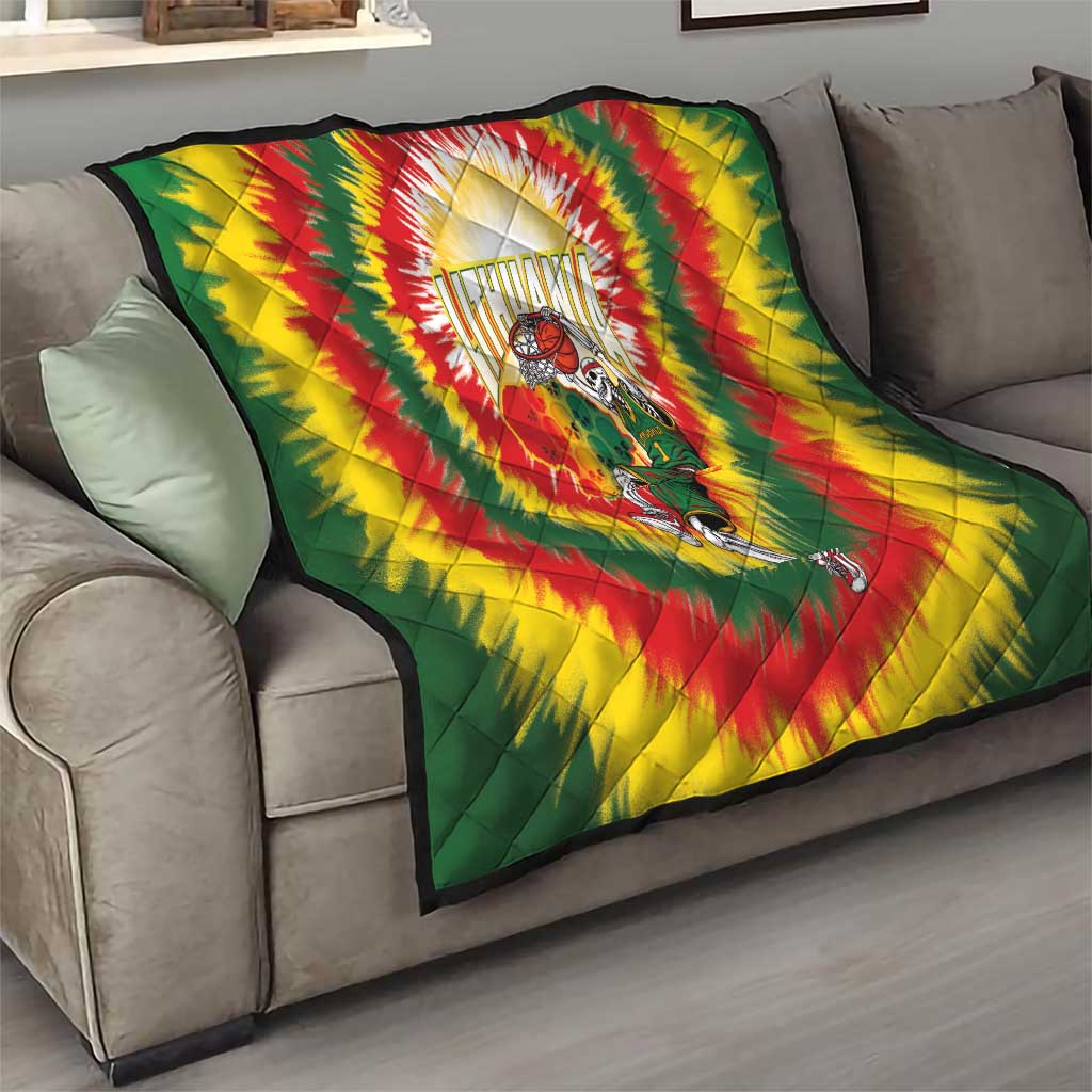 Lithuania-Skeleton Power Dunk Quilt Tie Dye Style