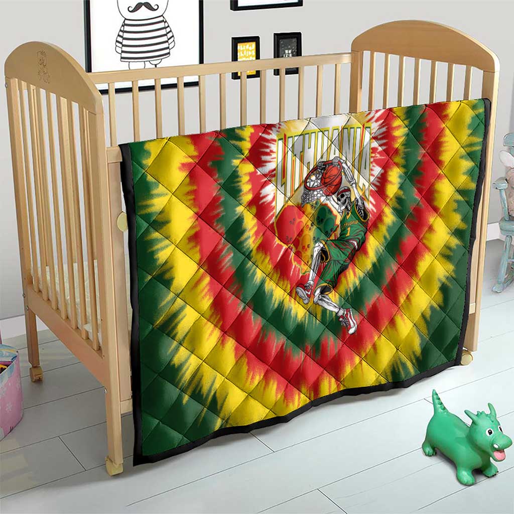 Lithuania-Skeleton Power Dunk Quilt Tie Dye Style