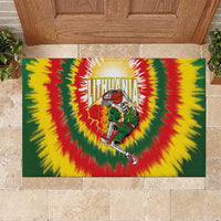 Lithuania-Skeleton Power Dunk Rubber Doormat Tie Dye Style