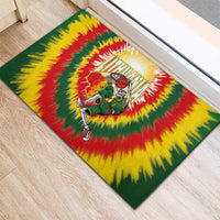 Lithuania-Skeleton Power Dunk Rubber Doormat Tie Dye Style