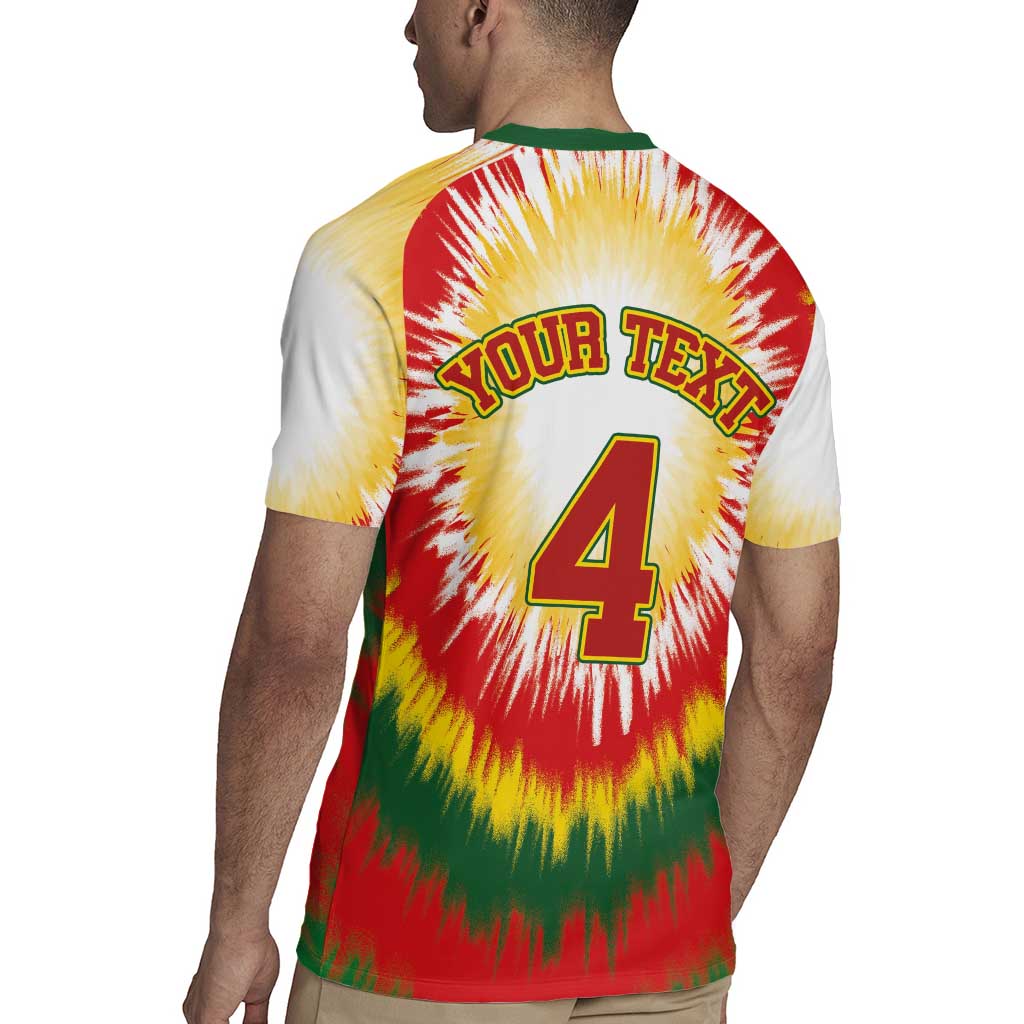Custom Lithuania-Skeleton Power Dunk Rugby Jersey Tie Dye Style