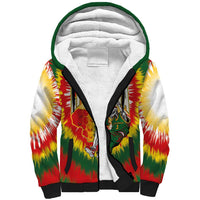 Custom Lithuania-Skeleton Power Dunk Sherpa Hoodie Tie Dye Style