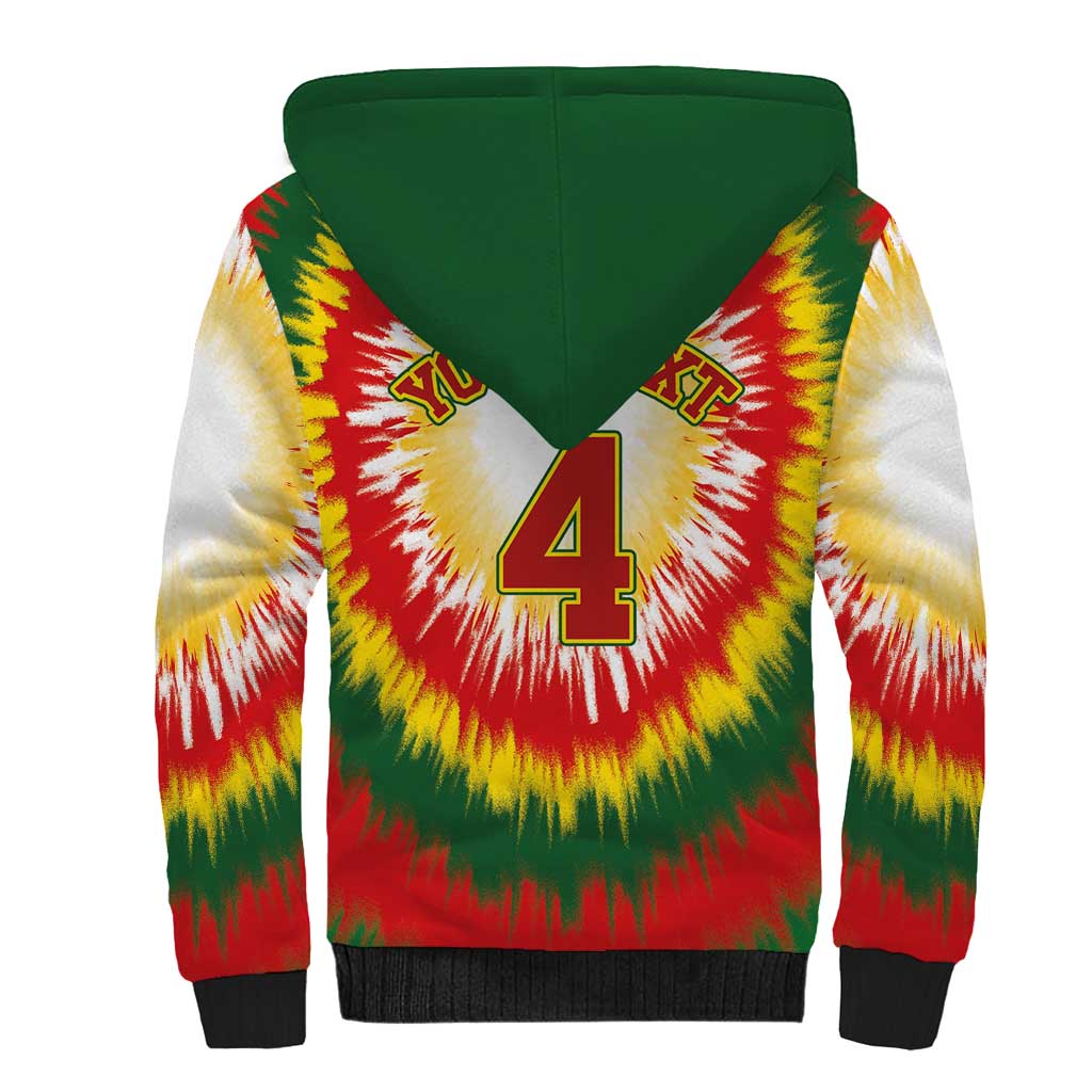 Custom Lithuania-Skeleton Power Dunk Sherpa Hoodie Tie Dye Style