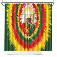 Lithuania-Skeleton Power Dunk Shower Curtain Tie Dye Style