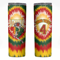 Custom Lithuania-Skeleton Power Dunk Skinny Tumbler Tie Dye Style