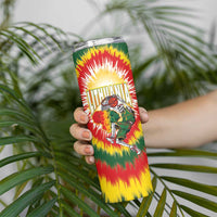Custom Lithuania-Skeleton Power Dunk Skinny Tumbler Tie Dye Style