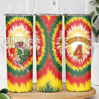 Custom Lithuania-Skeleton Power Dunk Skinny Tumbler Tie Dye Style