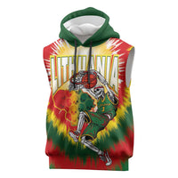 Custom Lithuania-Skeleton Power Dunk Sleeveless Hoodie Tie Dye Style
