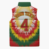 Custom Lithuania-Skeleton Power Dunk Sleeveless Puffer Jacket Tie Dye Style