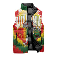 Custom Lithuania-Skeleton Power Dunk Sleeveless Puffer Jacket Tie Dye Style