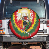Lithuania-Skeleton Power Dunk Spare Tire Cover Tie Dye Style