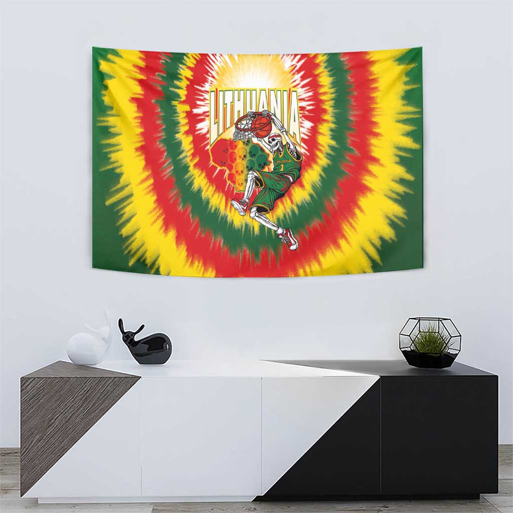 Lithuania-Skeleton Power Dunk Tapestry Tie Dye Style