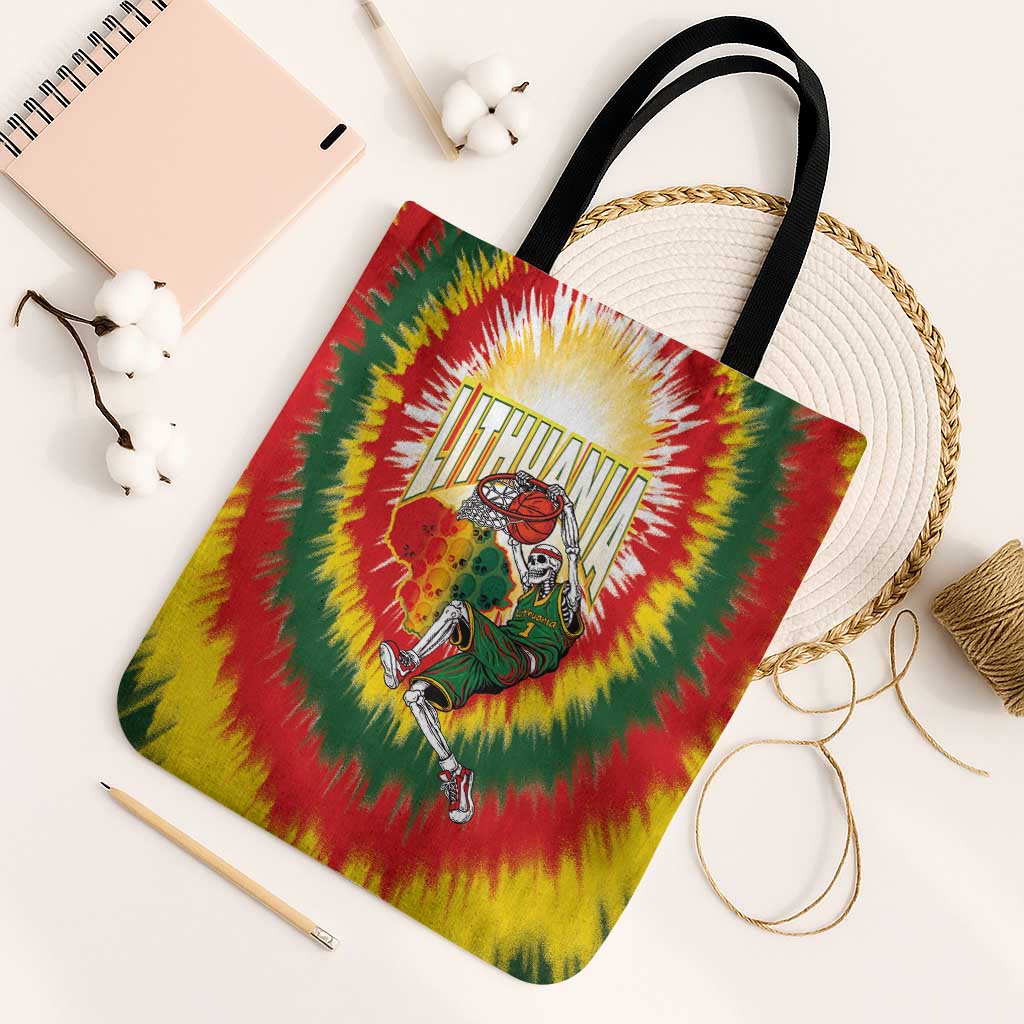 Lithuania-Skeleton Power Dunk Tote Bag Tie Dye Style