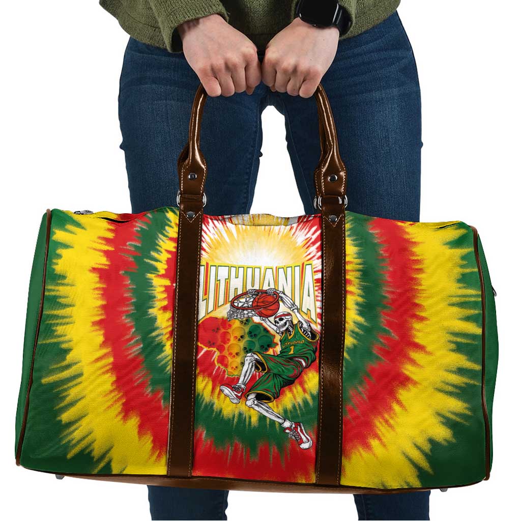Lithuania-Skeleton Power Dunk Travel Bag Tie Dye Style