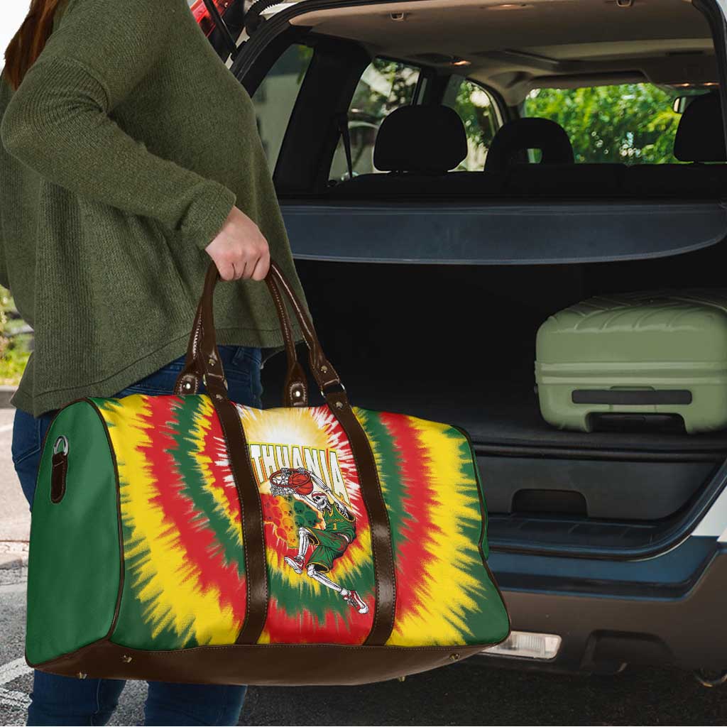 Lithuania-Skeleton Power Dunk Travel Bag Tie Dye Style