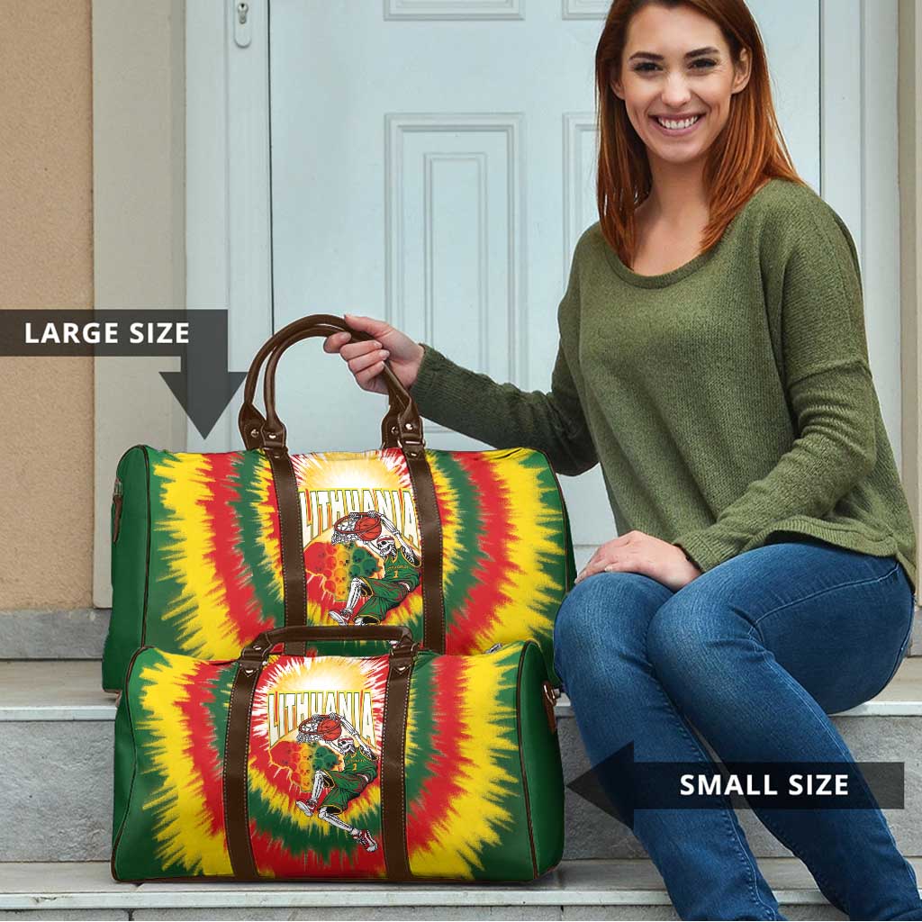 Lithuania-Skeleton Power Dunk Travel Bag Tie Dye Style