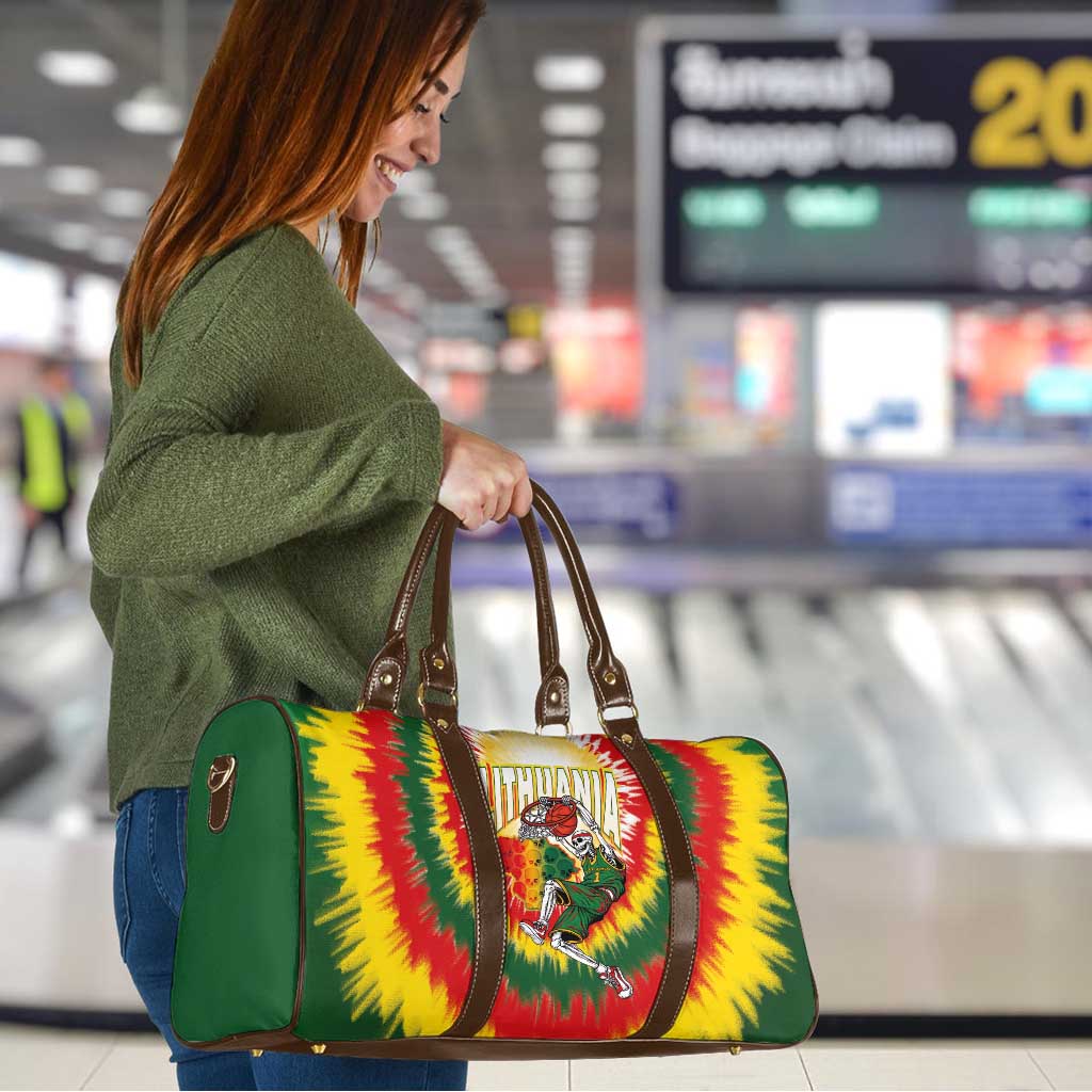 Lithuania-Skeleton Power Dunk Travel Bag Tie Dye Style