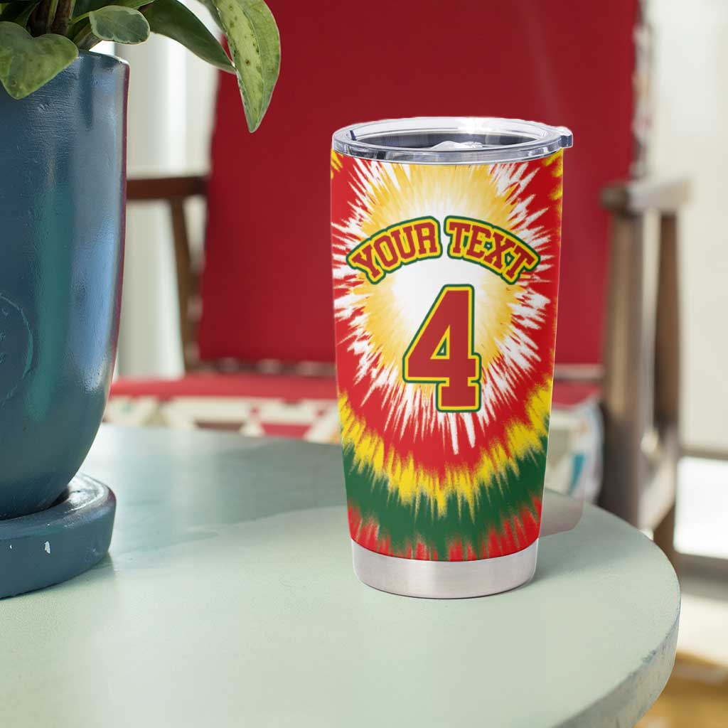 Custom Lithuania-Skeleton Power Dunk Tumbler Cup Tie Dye Style