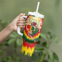 Custom Lithuania-Skeleton Power Dunk Tumbler With Handle Tie Dye Style