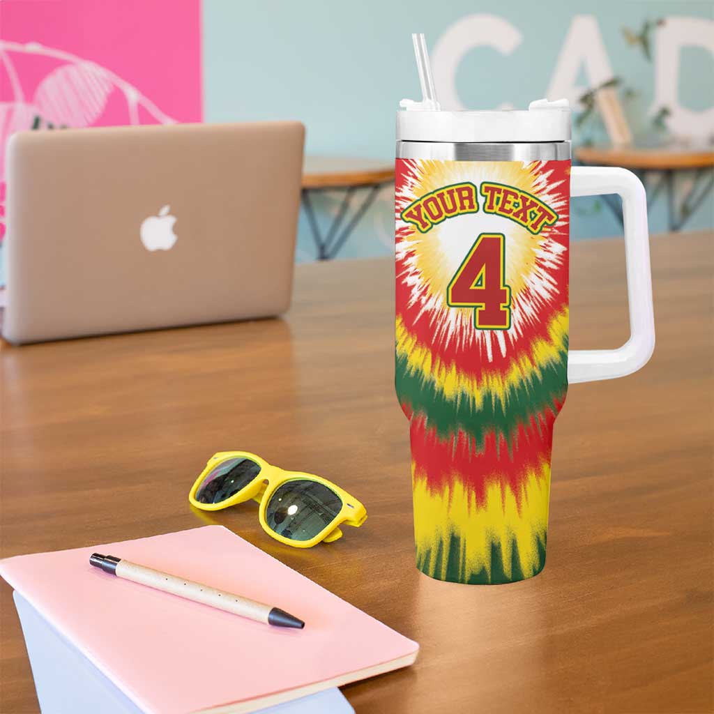 Custom Lithuania-Skeleton Power Dunk Tumbler With Handle Tie Dye Style