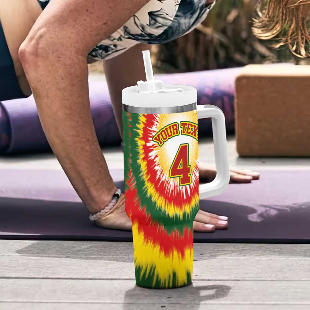 Custom Lithuania-Skeleton Power Dunk Tumbler With Handle Tie Dye Style