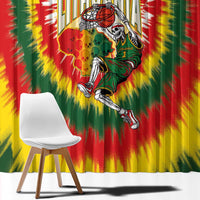 Lithuania-Skeleton Power Dunk Window Curtain Tie Dye Style