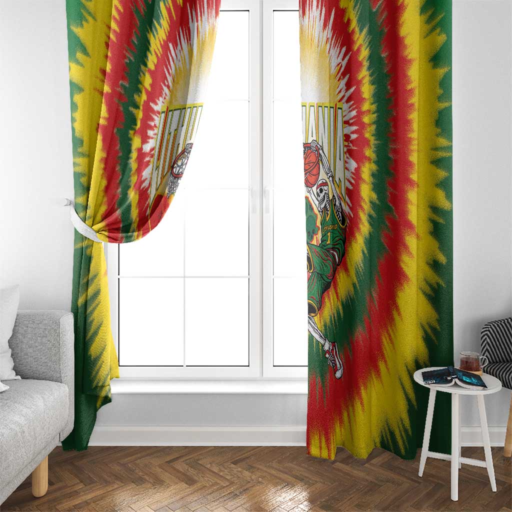 Lithuania-Skeleton Power Dunk Window Curtain Tie Dye Style