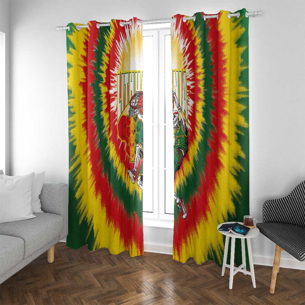 Lithuania-Skeleton Power Dunk Window Curtain Tie Dye Style