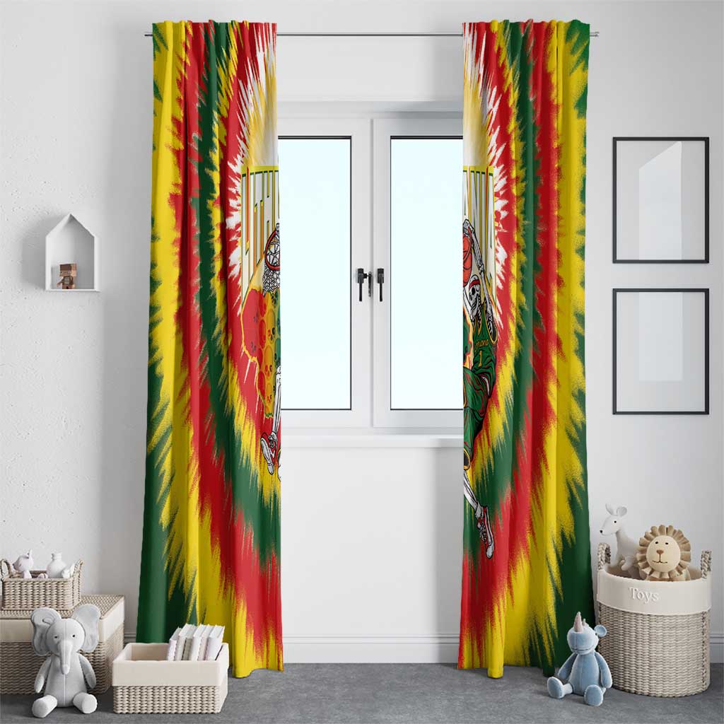 Lithuania-Skeleton Power Dunk Window Curtain Tie Dye Style