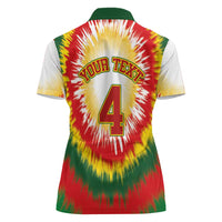 Custom Lithuania-Skeleton Power Dunk Women Polo Shirt Tie Dye Style