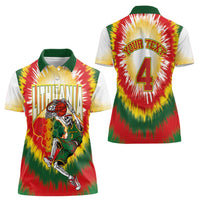Custom Lithuania-Skeleton Power Dunk Women Polo Shirt Tie Dye Style
