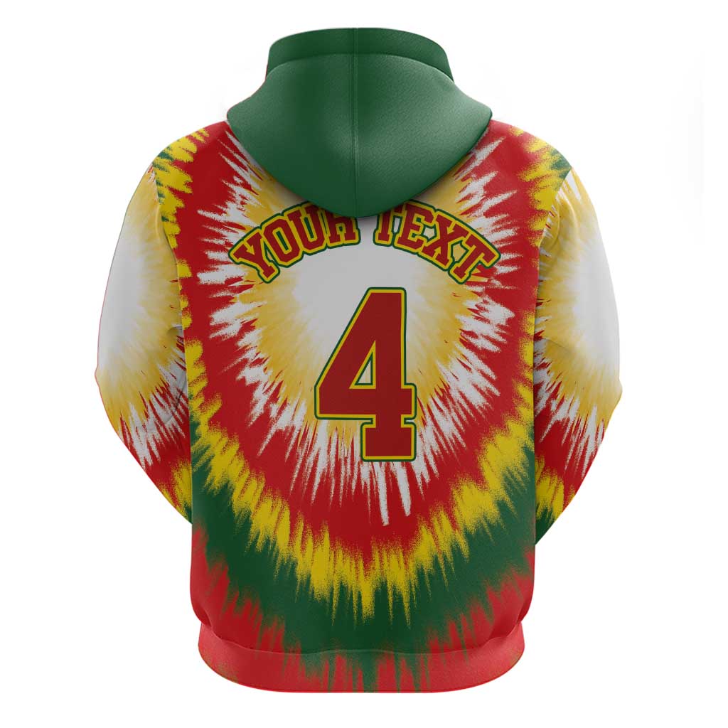 Custom Lithuania-Skeleton Power Dunk Zip Hoodie Tie Dye Style