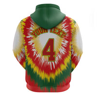 Custom Lithuania-Skeleton Power Dunk Zip Hoodie Tie Dye Style