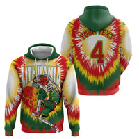Custom Lithuania-Skeleton Power Dunk Zip Hoodie Tie Dye Style