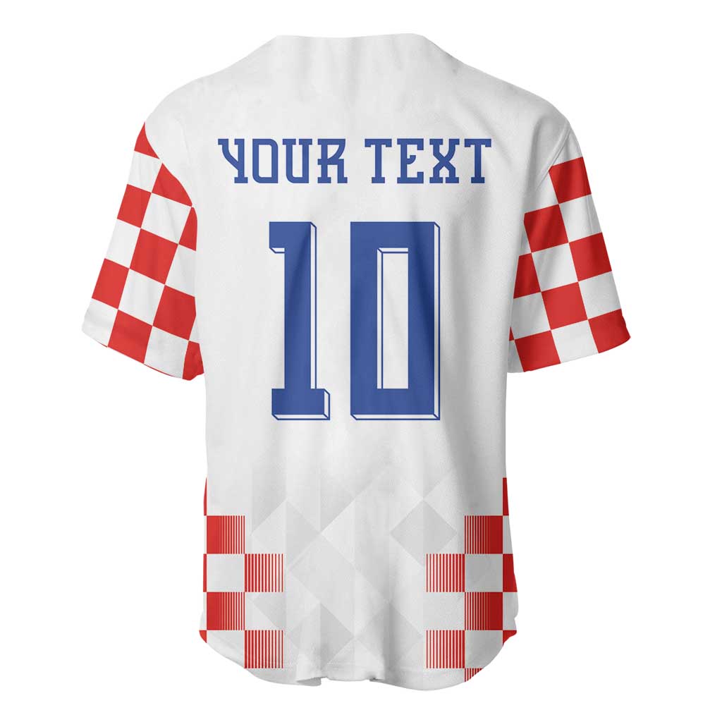 Custom Croatia Football Baseball Jersey Vatreni Glory 2026