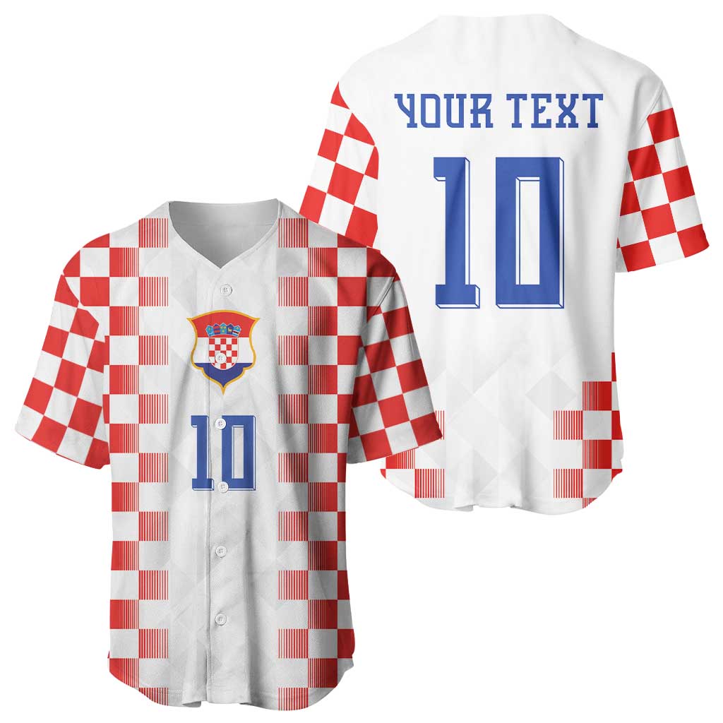Custom Croatia Football Baseball Jersey Vatreni Glory 2026