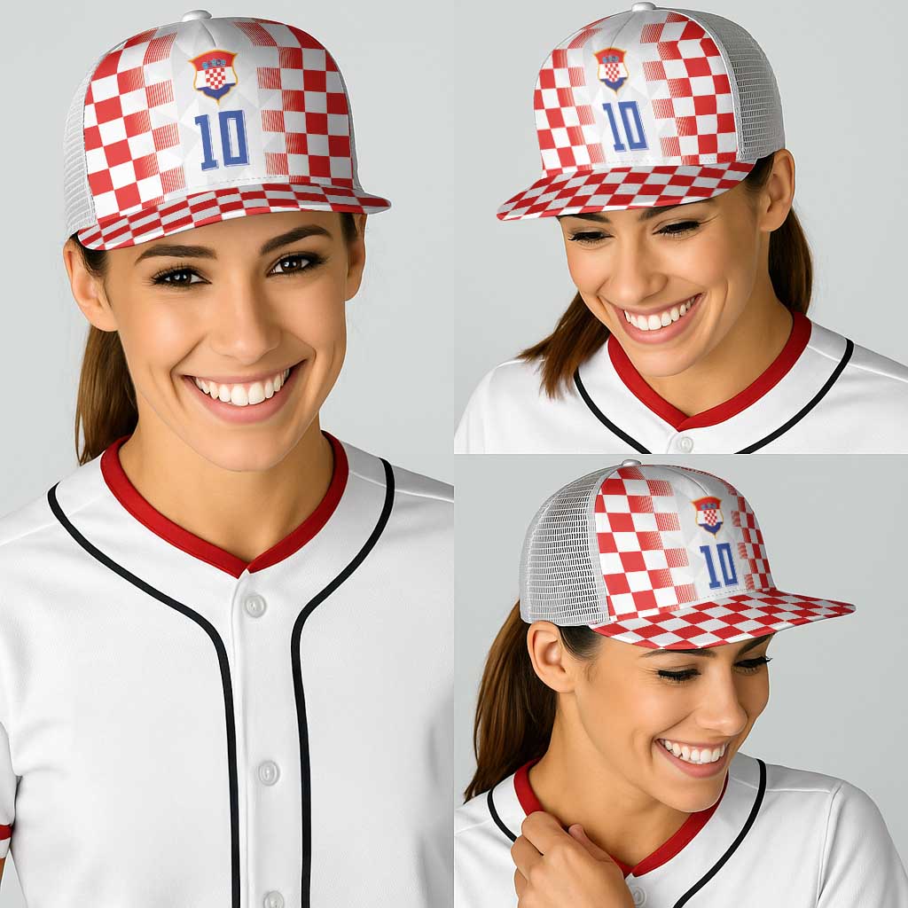 Custom Croatia Football Baseball Net Cap Vatreni Glory 2026