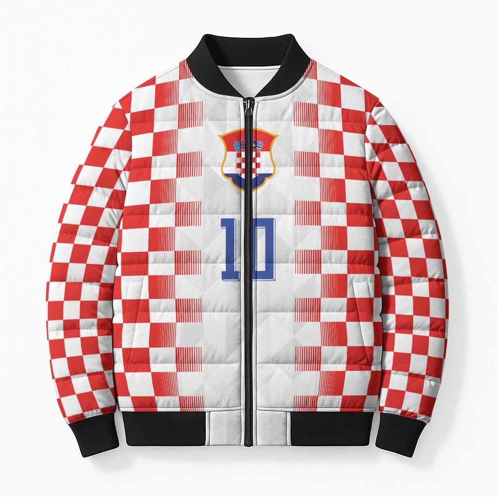 Custom Croatia Football Bomber Puffer Jacket Vatreni Glory 2026