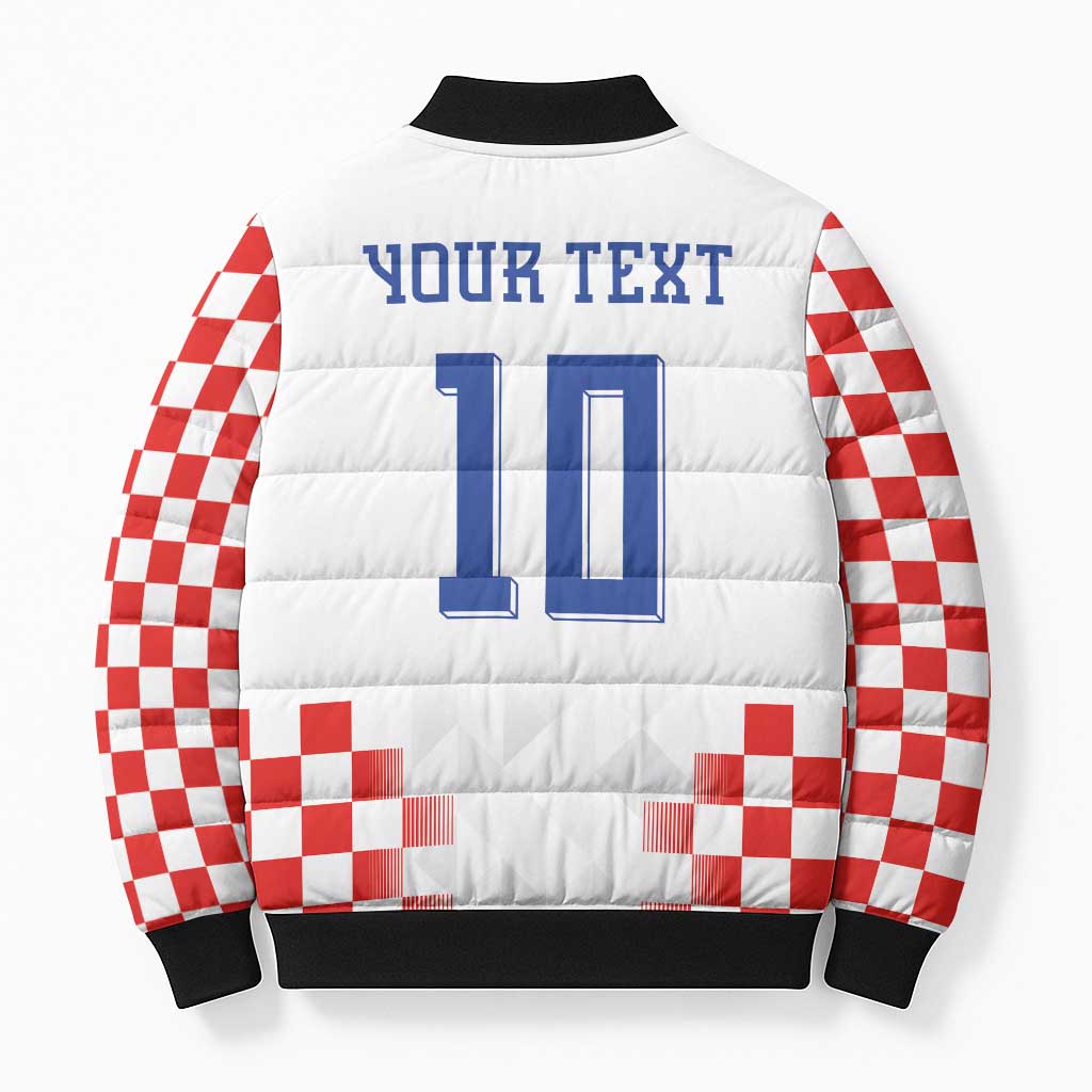 Custom Croatia Football Bomber Puffer Jacket Vatreni Glory 2026