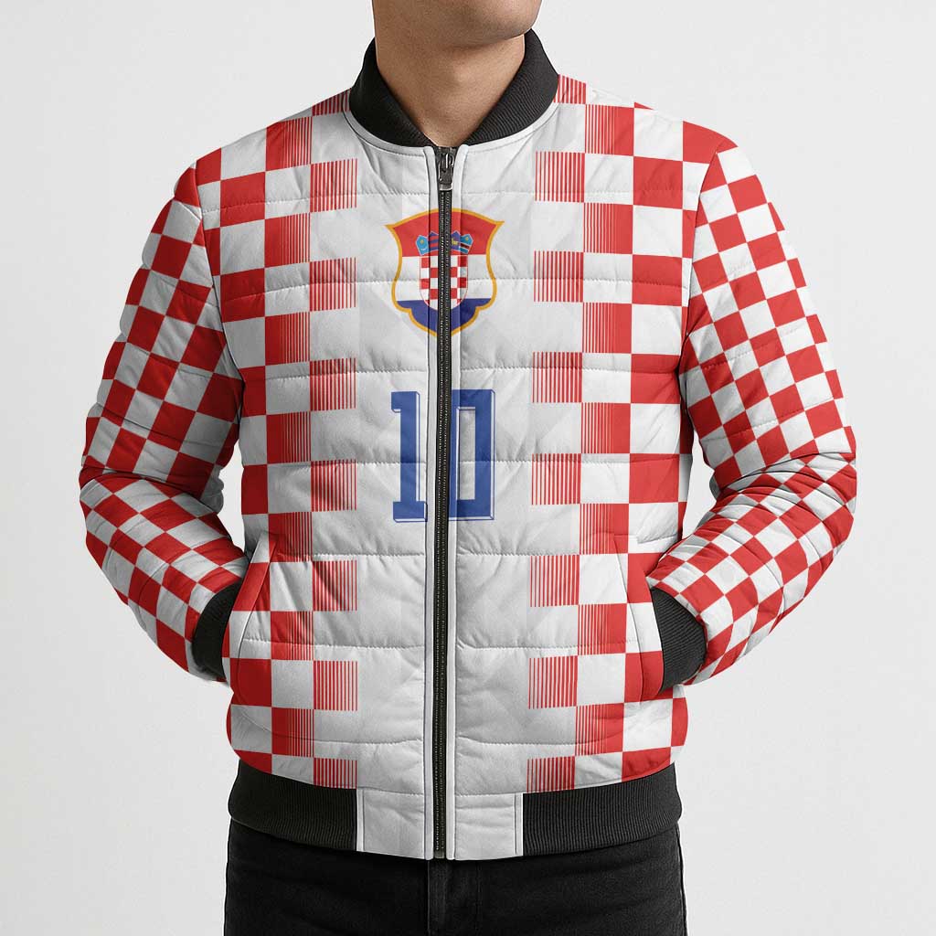 Custom Croatia Football Bomber Puffer Jacket Vatreni Glory 2026