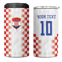 Custom Croatia Football 4 in 1 Can Cooler Tumbler Vatreni Glory 2026