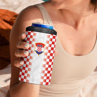 Custom Croatia Football 4 in 1 Can Cooler Tumbler Vatreni Glory 2026