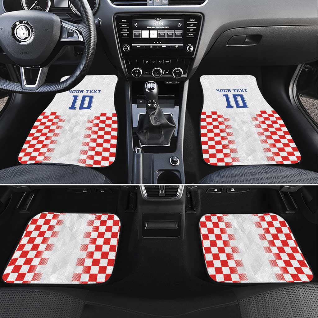Custom Croatia Football Car Mats Vatreni Glory 2026
