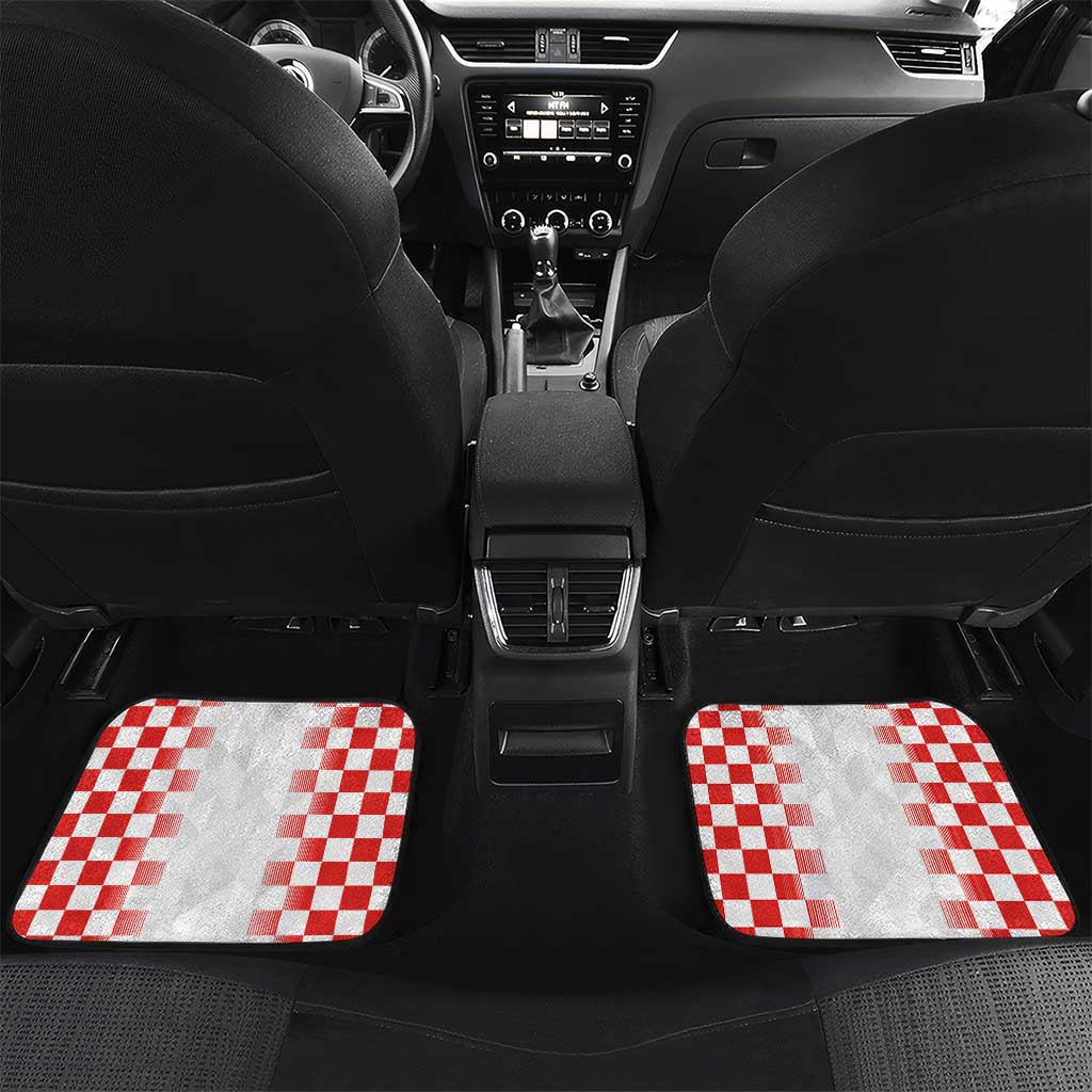 Custom Croatia Football Car Mats Vatreni Glory 2026